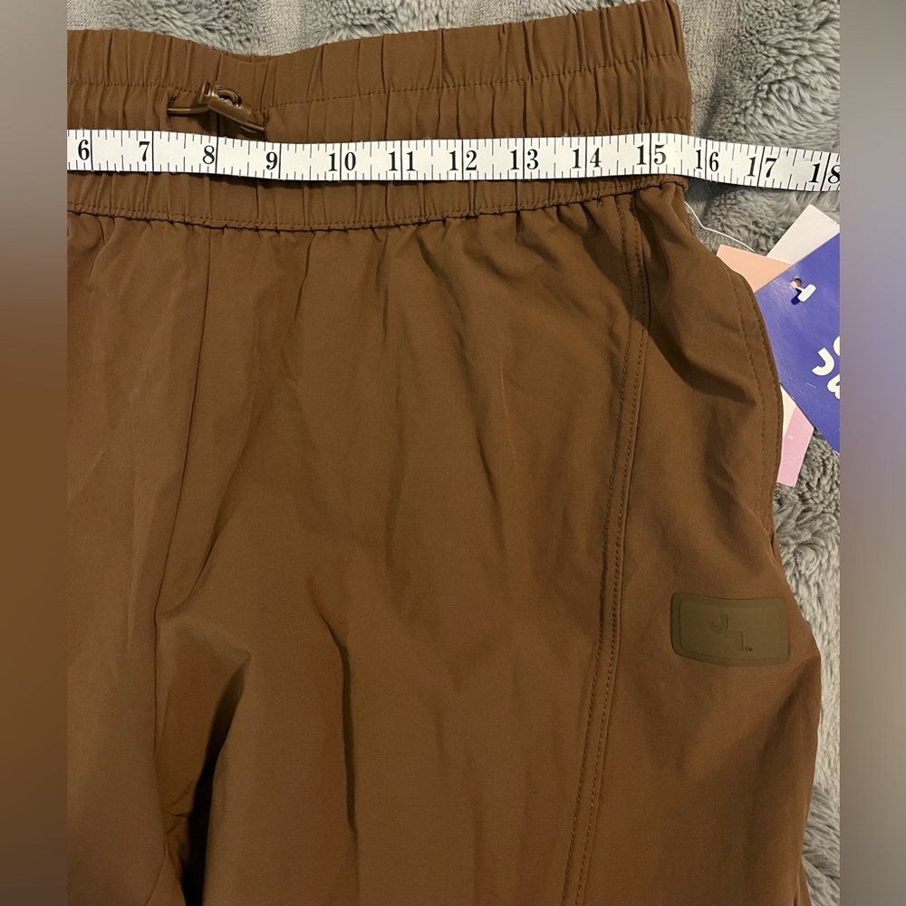 Joy Lab Womens Medium Joggers Extra Long Brown Cargo Drawstring Stretch Pockets - Picture 4 of 7